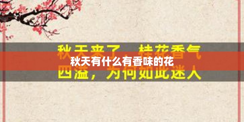 秋天有什么有香味的花